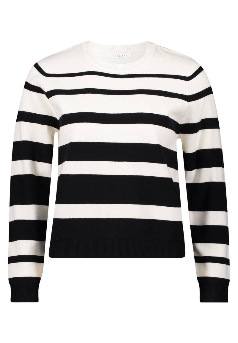 Betty & Co - Strickpullover schwarz/weiß - Gr. - 44 von Betty & Co