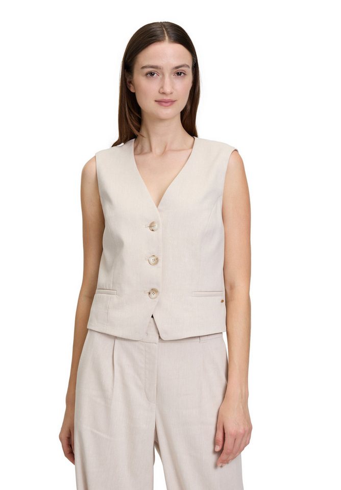 Betty&Co Strickweste Betty & Co Damen Sommerweste mit Taschen Nahtführung von Betty&Co