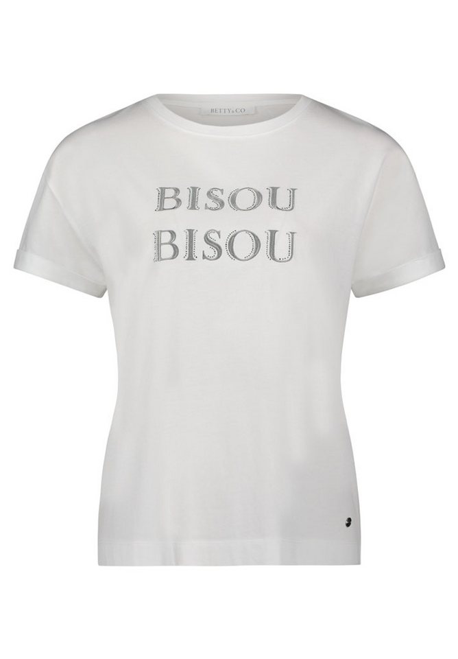 Betty&Co T-Shirt Shirt Kurz 1/2 Arm Patch Cream/Grey von Betty&Co