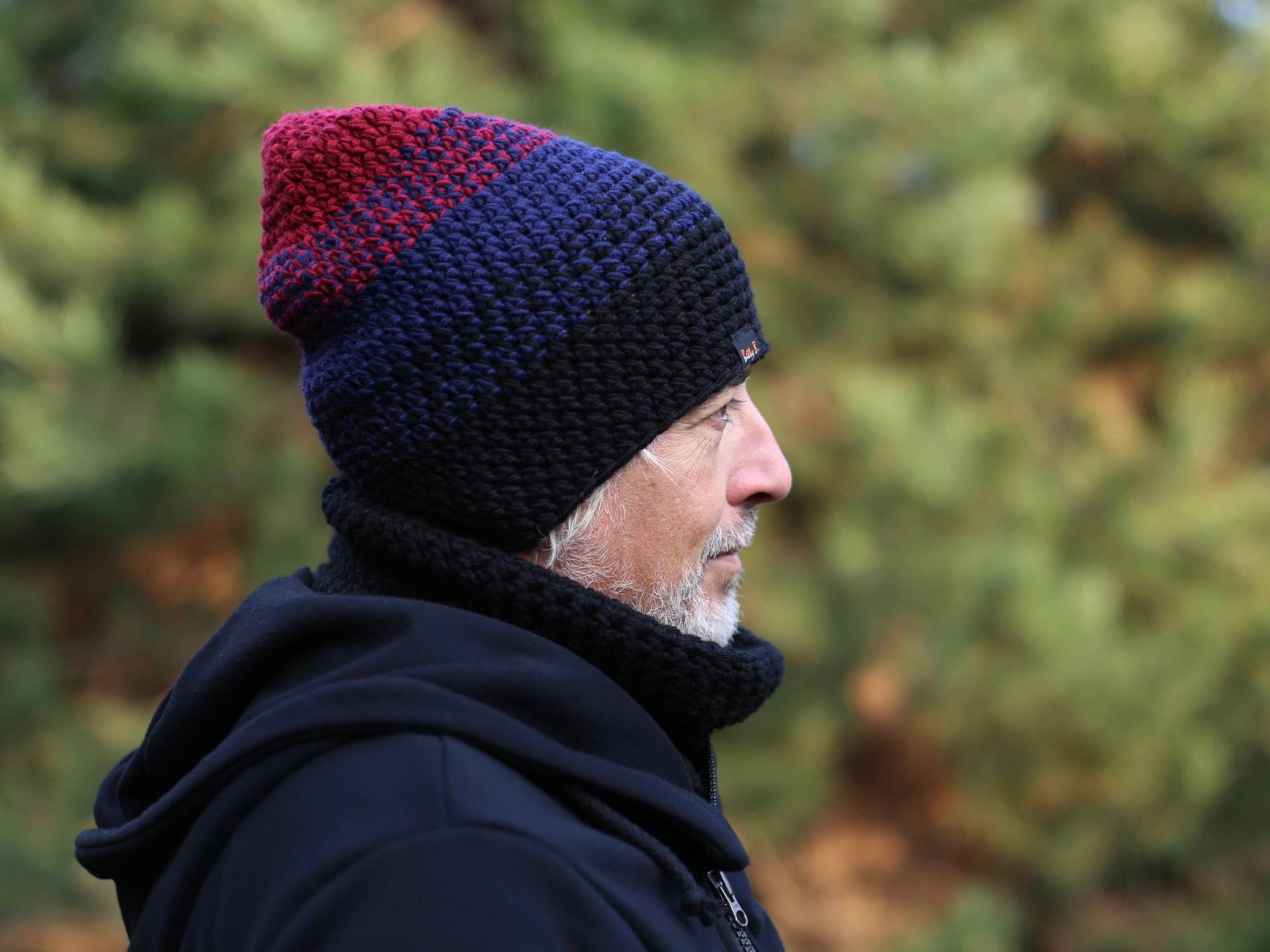 Merino Wolle Mütze Für Männer Oder Frauen, Wintermütze in Dunklen Farben, Personalisiertes Geschenk Ihn, Gemütliches Skifahrer Surfer, Großen Kopf von BettyBAtelier