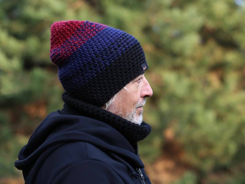 Merino Wolle Mütze Für Männer Oder Frauen, Wintermütze in Dunklen Farben, Personalisiertes Geschenk Ihn, Gemütliches Skifahrer Surfer, Großen Kopf von BettyBAtelier