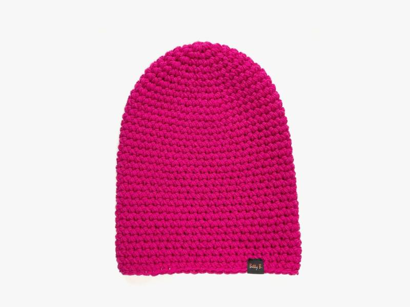 Slouchy Beanie Mütze Damen in Fuchsia, Merino Wolle Chunky Handgemachte Häkelmütze Hot Pink, Ski Snowboard Oder Wanderaccessoires, Weihnachtsgeschenk von BettyBAtelier
