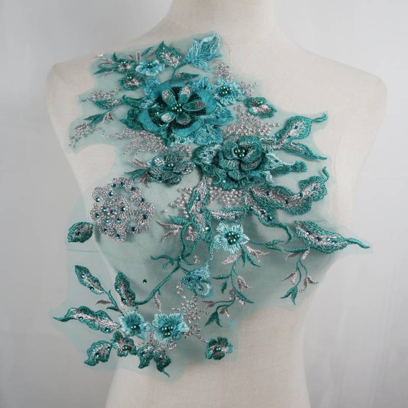 3D Spitze Applikation Blumen, Florale Gestickte Braut Für Tanzkostüme, Brautkleid Saum Zubehör 3D Spitze Applikation Blumen, Florale Gestickte Braut Für Tanzkostüme, Brautkleid Saum Zubehör von BettyLaceShow