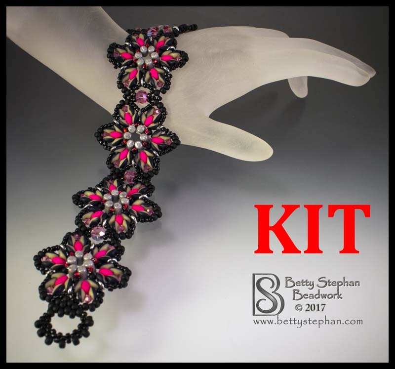 Kit - Starburst Bracelet Rosa Beadwoven Armband Kit Kit - Starburst Bracelet Rosa Beadwoven Armband Kit von BettyStephanBeadwork
