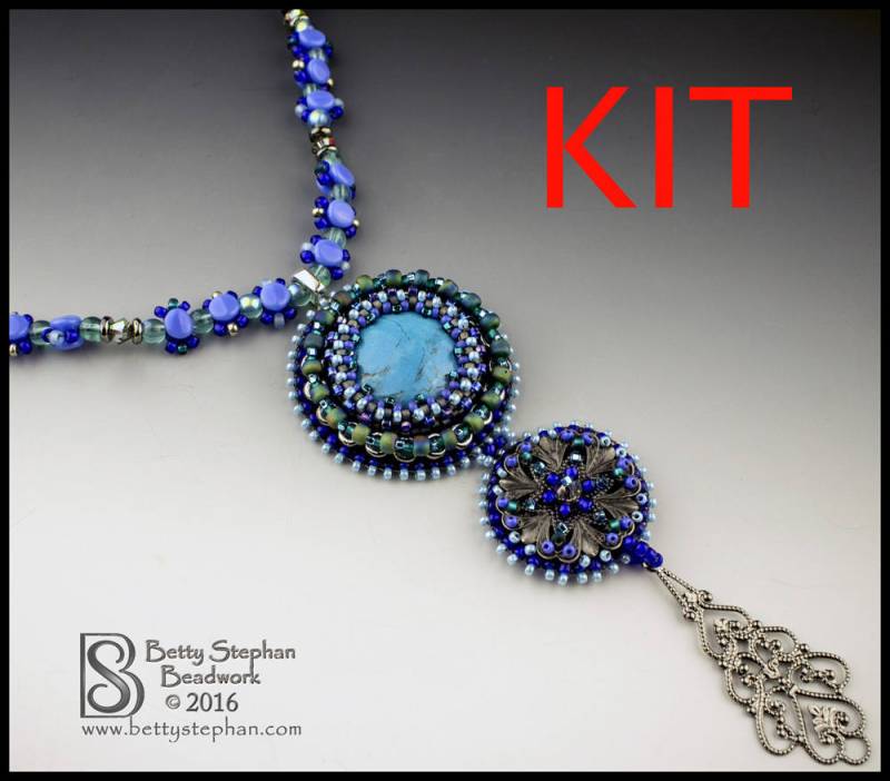 Kit - Vesper Perlen Halskette Blau Kit - Vesper Perlen Halskette Blau von BettyStephanBeadwork
