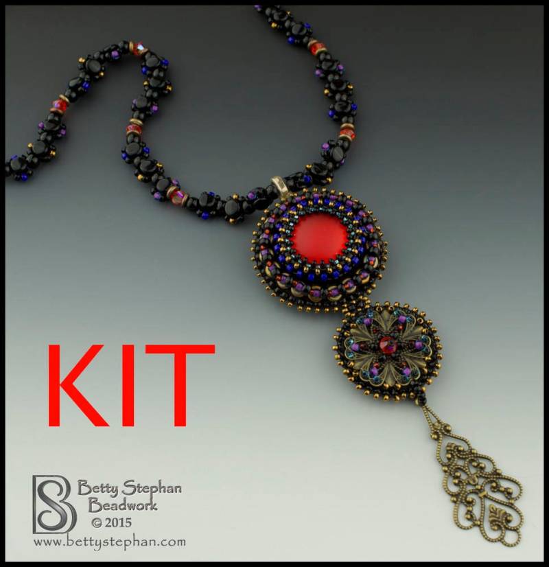 Kit - Vesper Perlen Halskette Rot Kit - Vesper Perlen Halskette Rot von BettyStephanBeadwork