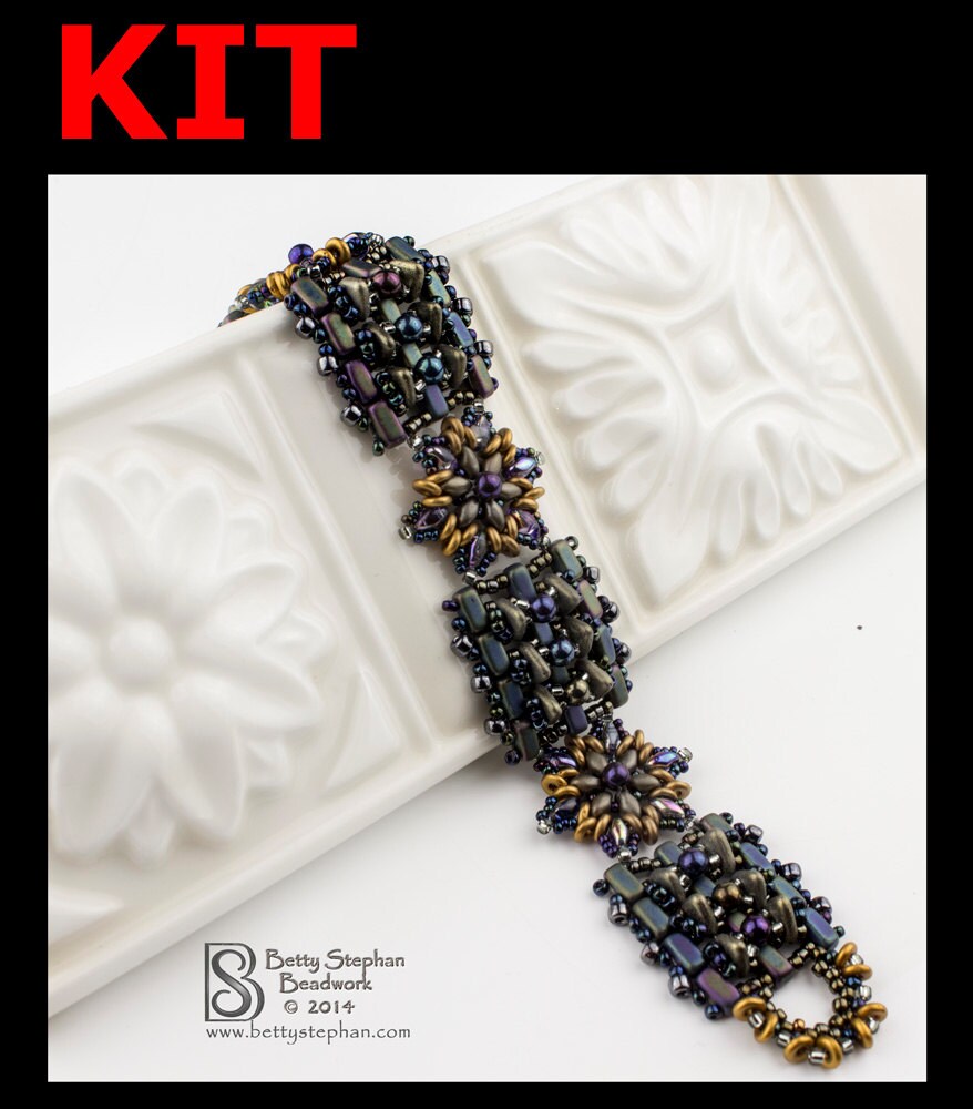 Vollständige Kit Oder Nachfüll Kit - Gestaltwandler Beadwoven Gray Und Blau Armband Vollständige Kit Oder Nachfüll Kit - Gestaltwandler Beadwoven Gray Und Blau Armband von BettyStephanBeadwork