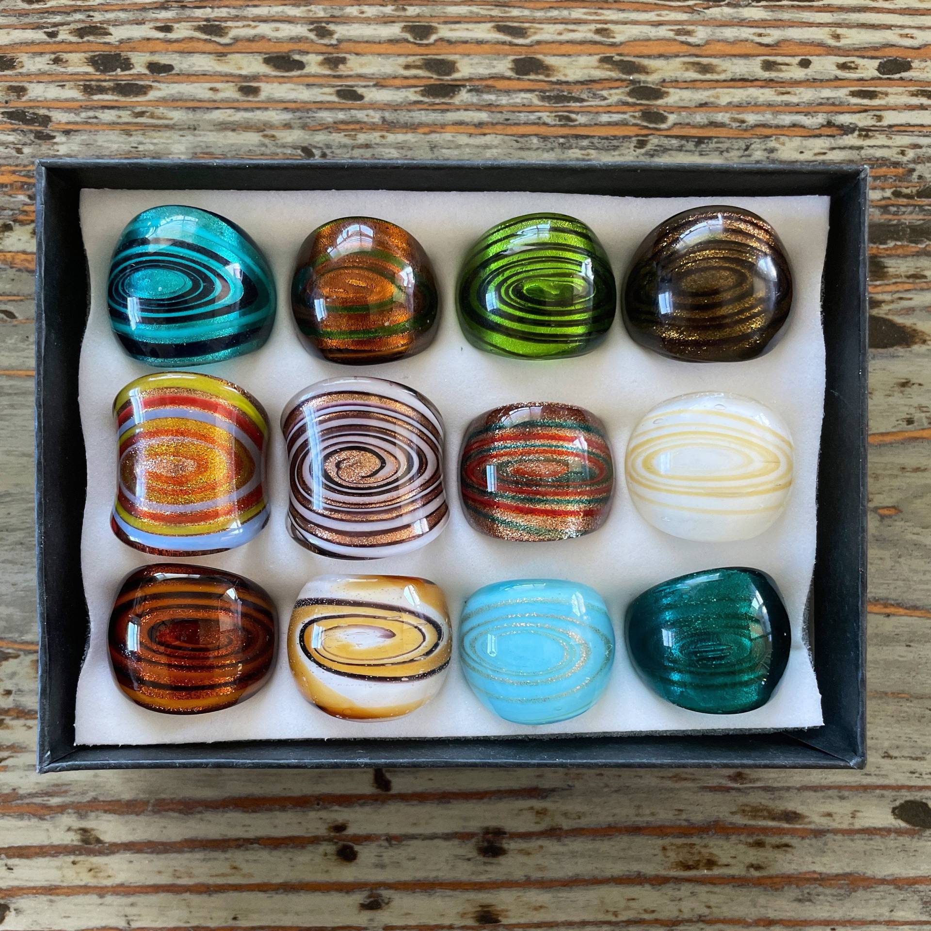 Lampwork Glasringe, Mixed Color Infinity Style, Gemischte Größen Lampwork Glasringe, Mixed Color Infinity Style, Gemischte Größen von BettysGlassBeads