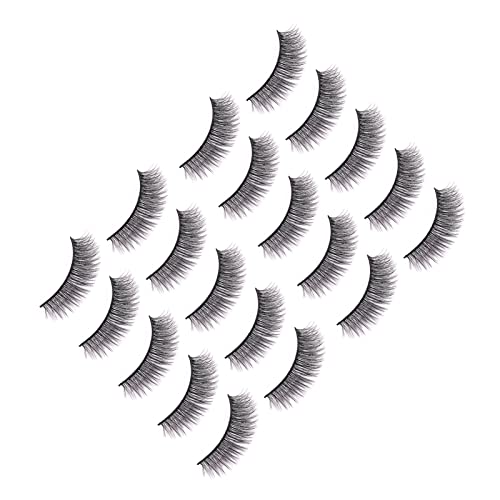 10 Paar Leichte Magnetische Wimpern-Set, Wiederverwendbare Magnetische Wimpern mit Eyeliner-Applikator, Weich und Einfach zu Verwenden für Bezaubernde Augen, Geeignet für von Betued