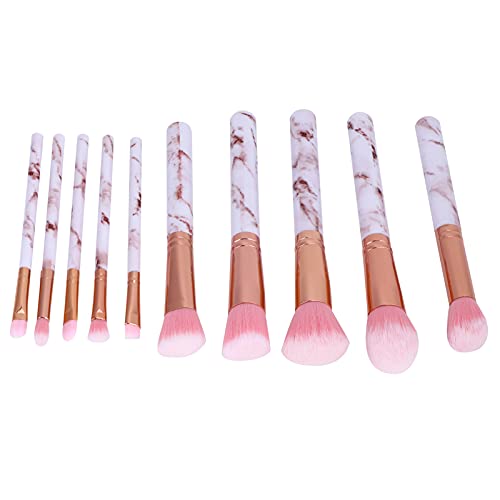 10pcs Make-up Pinsel Set, Professionelles Gesichts Make Up Lose Einstellung Puder Lidschatten Pinsel Werkzeug Set Kosmetische Augenbrauen Schatten Make-up Pinsel Set(Rosa Borsten) von Betued