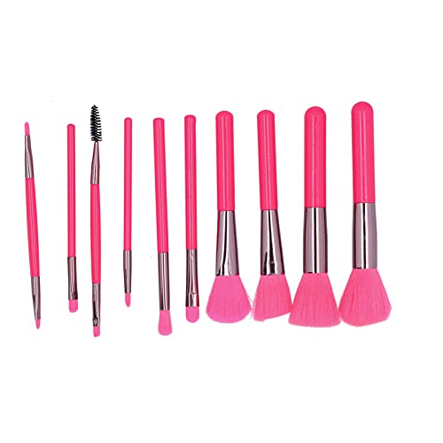 10pcs Rose Red Kosmetikpinsel Set, Make-up Pinsel Werkzeuge Weiches Haar Lose Puder Lidschatten Pinsel Make-up Tool Foundation Pinsel für Flüssiges Make-up Natürliche Färbung von Betued