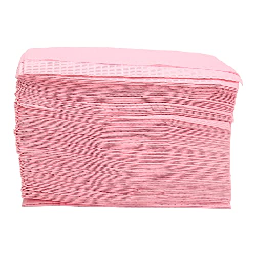 125 Stück Rosa Einweg Zahnlätzchen, Wasserdicht Tattoo Lätzchen, Saugfähig Abdeckkörper für Patienten und Breite Anwendung von Betued