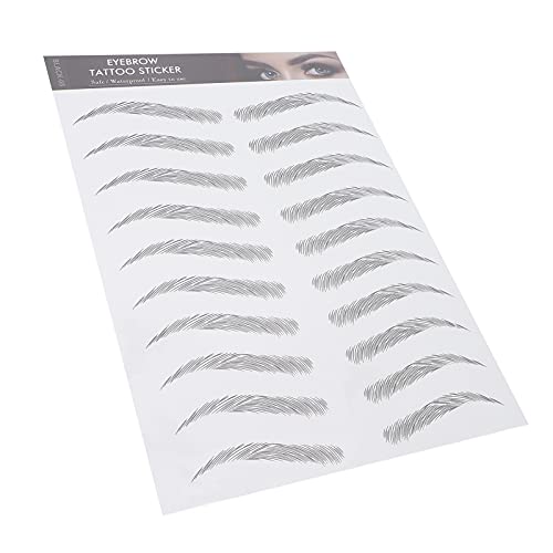 Anti-Augenbrauen-Aufkleber, Langlebig und Realistisch, Tragbare Augenbrauen-Aufkleber, Unisex (SCHWARZ-08) von Betued