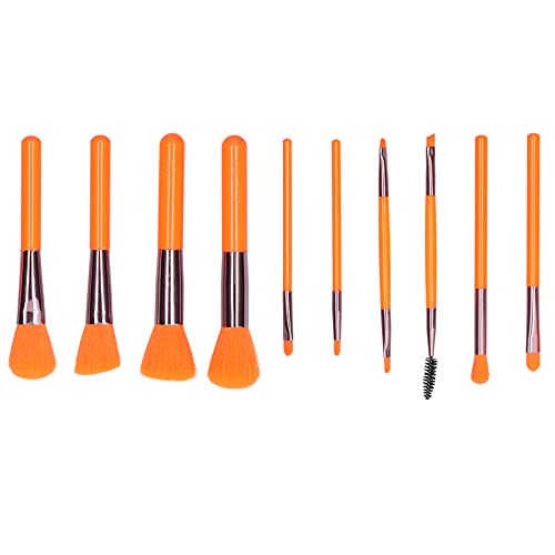 Kosmetik Pinsel Set, Tragbarer Make up Pinsel Set, Leicht zu Tragen Hautfreundlich Hochwertige Materialien und Bequem Weiches Haar Lidschatten Loser Puder Anfänger Kosmetikpinsel Set(orange) von Betued