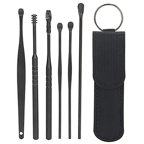 Tragbares Ohrenreiniger, Ohrenstäbchen Löffel, Ohrenschmalz Entferner, Ohrenschmalz Entfernen Tool Kit Edelstahl Spiral Ohrenschmalz Reiniger Set Ear Cleaner von Betued