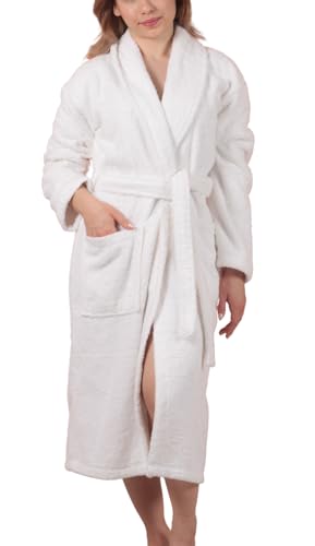 Betully Bademantel Damen & Herren%100 Baumwolle Unisex Flauschig Frottee Morgenmantel Lang Sauna Bademäntel von Betully