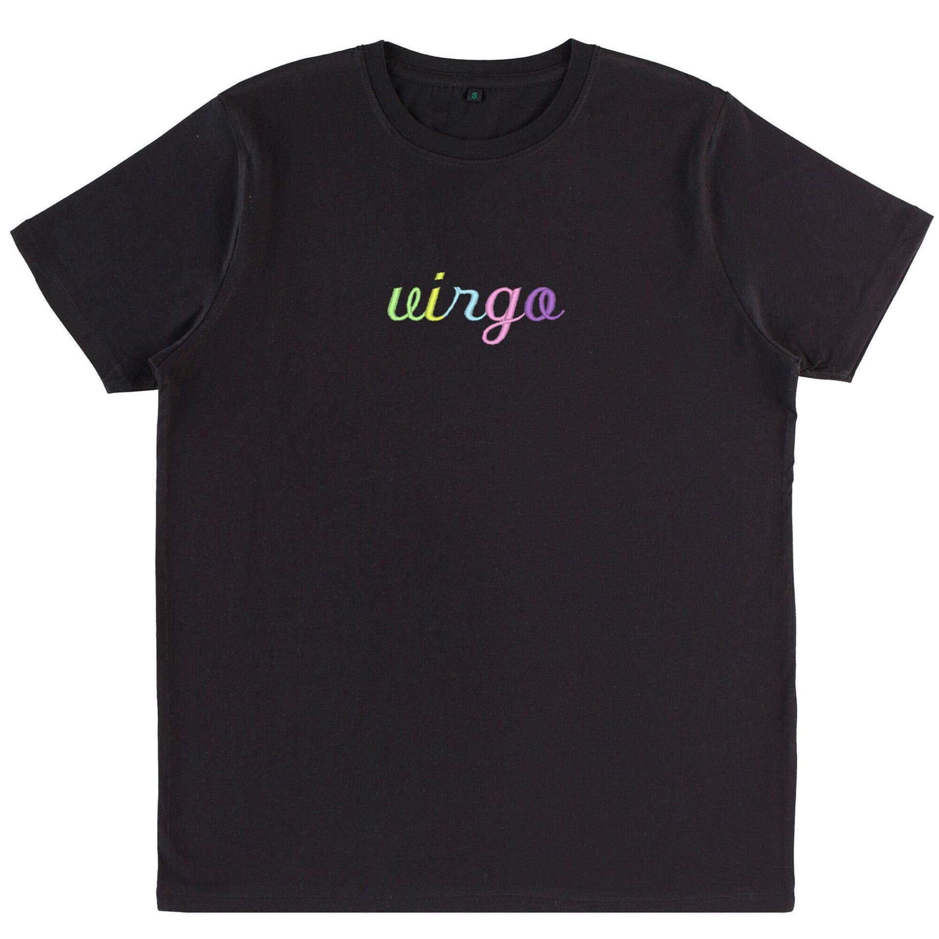 Gestickte Jungfrau Bio-Baumwolle T-Shirt | Astrologie-Grafik-T-Shirt Sternzeichen Bekleidung Gestickte Jungfrau Bio-Baumwolle T-Shirt | Astrologie-Grafik-T-Shirt Sternzeichen Bekleidung von BetweenTheLinesUK