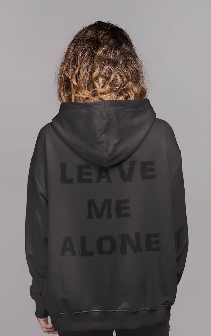 Leave Me Alone Baumwoll Zip-Hoodie Leave Me Alone Baumwoll Zip-Hoodie von BetweenTheLinesUK
