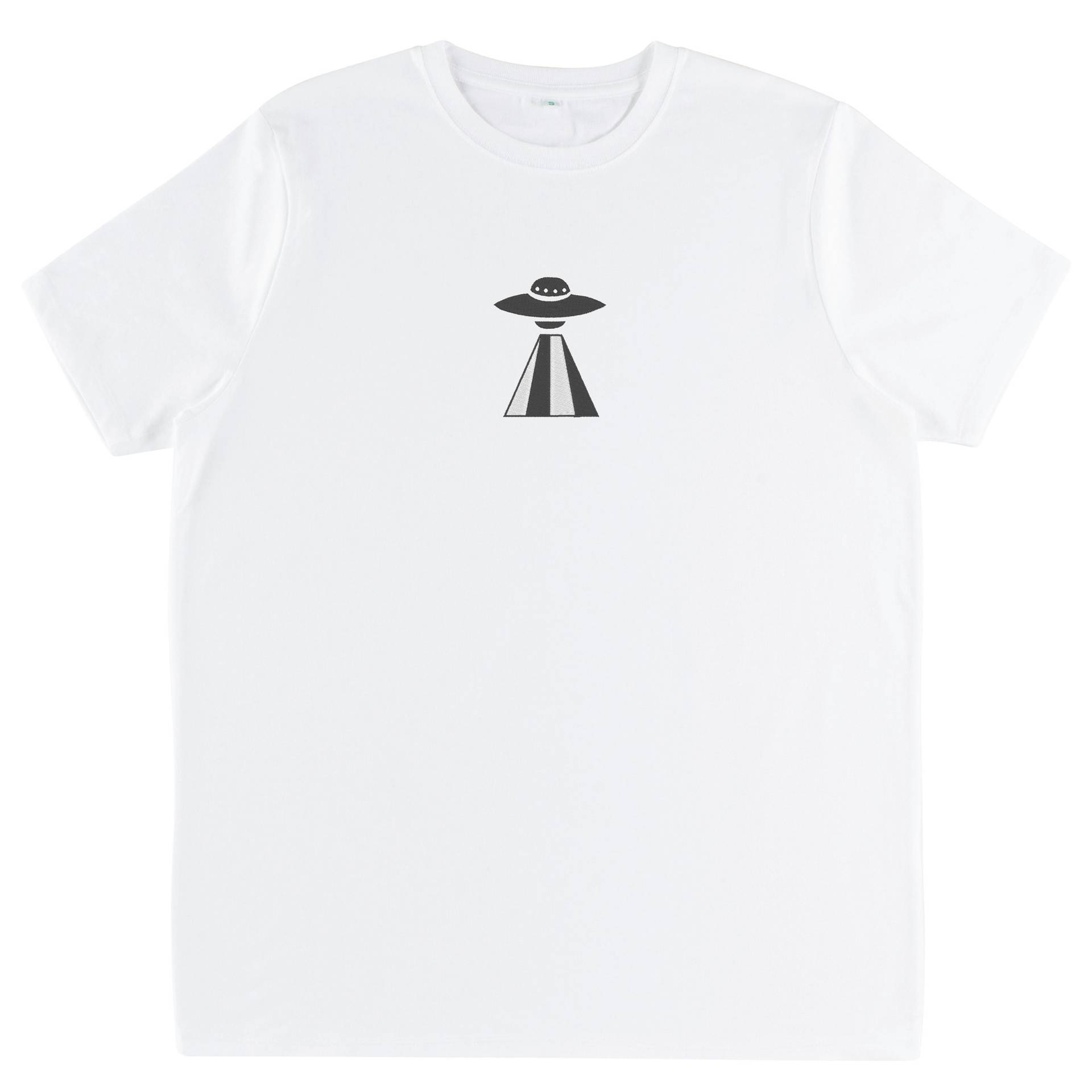 Ufo Alien T-Shirt - Besticktes Aus Bio-Baumwolle Ufo Alien T-Shirt - Besticktes Aus Bio-Baumwolle von BetweenTheLinesUK