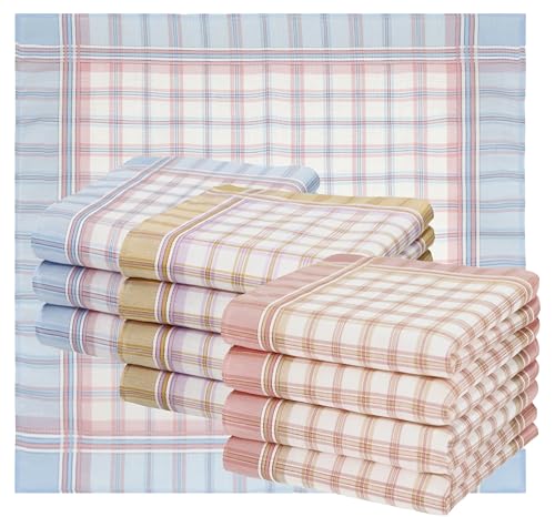 Betz 12 Stück Damen Stoff Taschentücher Paloma 4 Größe 28x28 cm 100% Baumwolle Dessin 5 von Betz