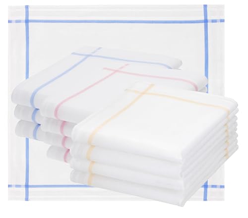 Betz 12 Stück Damen Stoff Taschentücher Paloma I Größe 30x30 cm 100% Baumwolle Farbe Dessin 1 von Betz