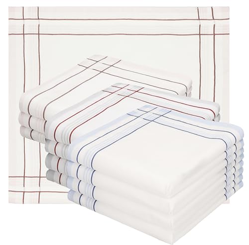 Betz 12 Stück Taschentücher Stofftaschentücher Damen Herrentaschentücher Männertaschentücher 100% Baumwolle 40 x 40 cm Dessin 3 von Betz