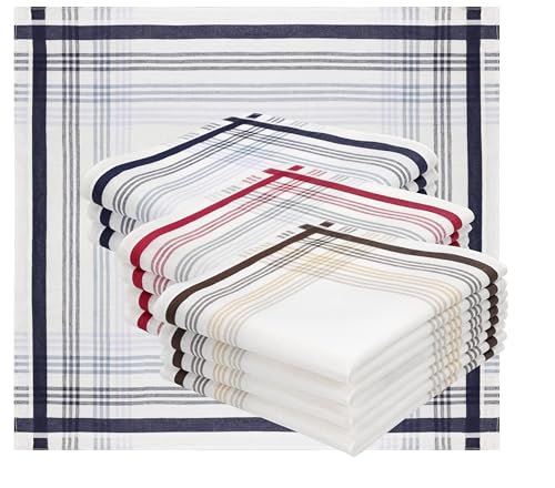 Betz 12 Stück Herren Stoff Taschentücher Set LUX 2 Größe 40x40cm 100% Baumwolle Dessin 15 von Betz
