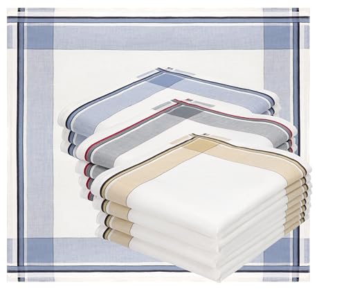 Betz 12 Stück Herren Stoff Taschentücher Set LUX 2 Größe 40x40cm 100% Baumwolle Dessin 17 von Betz