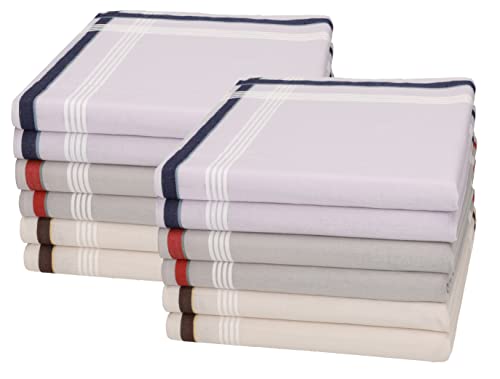 Betz 12 Stück Herren Stoff Taschentücher Set LUX 2 Größe 40x40cm 100% Baumwolle Dessin 19 von Betz
