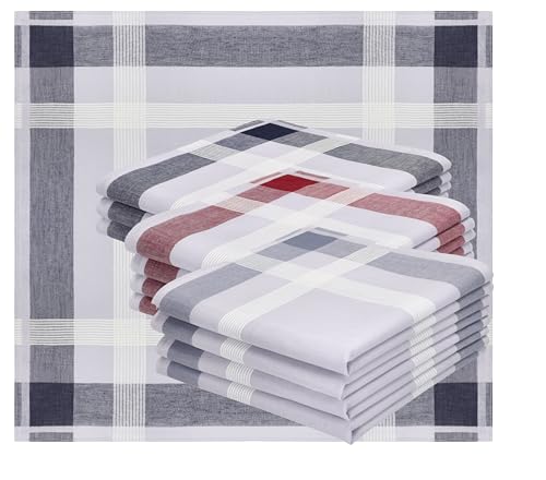 Betz 12 Stück Herren Stoff Taschentücher Set LUX 3 Größe 40x40cm 100% Baumwolle Dessin 20 von Betz
