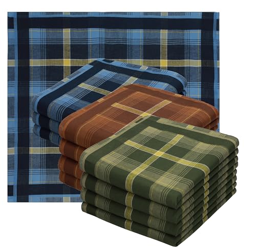 Betz 12 Stück Taschentücher Stofftaschentücher Damen Herrentaschentücher Männertaschentücher 100% Baumwolle Größe 40 x 40 cm - LEO 4 Dessin 04 von Betz