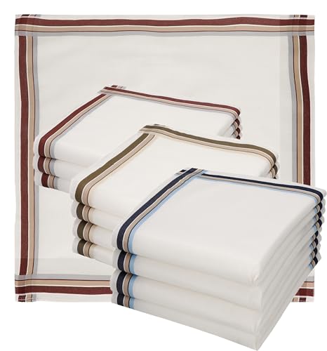 Betz 12 Stück Taschentücher Herrentaschentücher Stofftaschentücher Damen- Männertaschentücher 100% Baumwolle Größe 40x40 cm - - Leo 5 Dessin 3 von Betz
