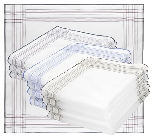 Betz 12 Stück Herren Stoff Taschentücher Set Lord 2 100% Baumwolle Größe 43 x 43 cm Dessin 57 von Betz