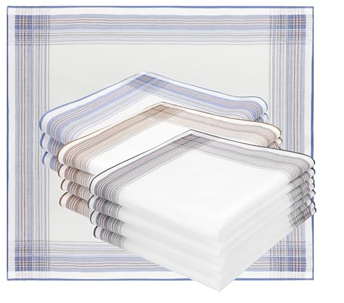 Betz 12 Stück Herren Stoff Taschentücher Set Lord 4 100% Baumwolle Größe 40x40 cm Dessin 151 von Betz