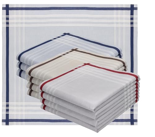 Betz Stofftaschentücher - Herrentaschentücher - Männertaschentücher aus 100% Baumwolle - 40x40 cm - Leo 7 Dessin 2 von Betz