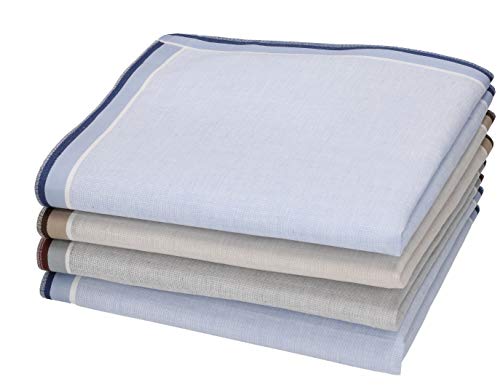 Betz 4 Stück Herren Stoff Taschentücher in der Geschenk - Box 100% Baumwolle Dessin 2 von Betz