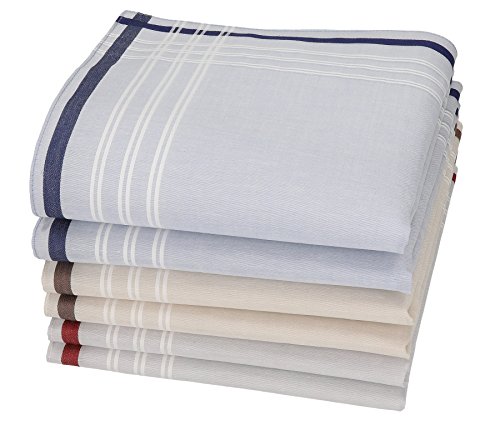 Betz 6 Stück Taschentücher Herrentaschentücher Stofftaschentücher Damen- Männertaschentücher 100% Baumwolle Größe 40x40 cm - Lord 1 L Dessin 35 von Betz