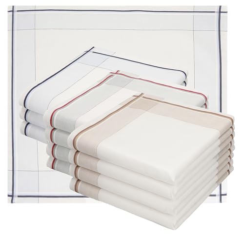 Betz 6 Stück Herren Stoff Taschentücher Set Lord 1 100% Baumwolle Größe 40 x 40 cm Dessin 59 von Betz