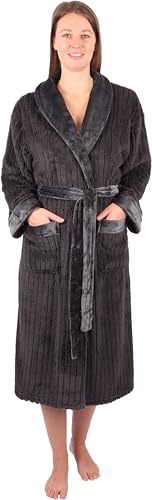 Betz Bademantel Microfaser mit Schalkragen - MALMÖ - für Herren und Damen Größe L/XL Farbe: graphit von Betz