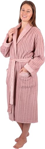 Betz Bademantel Microfaser mit Schalkragen - MALMÖ - für Herren und Damen Größe S/M Farbe: lotus von Betz