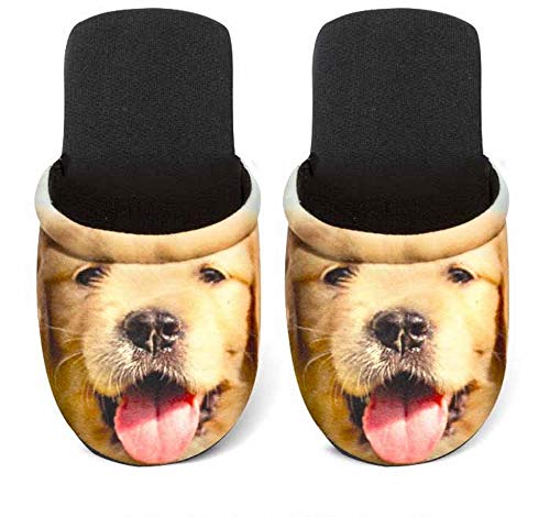 Betz Badepantoletten Hotel Slipper Badeslipper Frottee Frottier Hausschuhe für Sie und Ihn Jersey golden Retriver Größe L von Betz