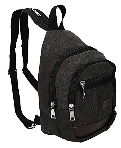 Betz Brusttasche Sling Rucksack SLINGBAG Bikertasche Schultertasche Damen Herren mit 3 Fächern Farbe schwarz von Betz