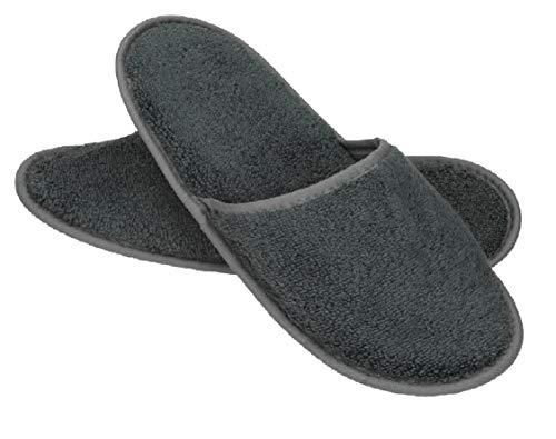 Betz Hausschuhe Pantoffel Pantolette Slipper Frottee Frottier für Sie und Ihn (dunkelgrau) Gr. 38-42 von Betz