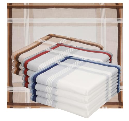 Betz 12 Stück Taschentücher Herrentaschentücher Stofftaschentücher Damen- Männertaschentücher 100% Baumwolle Größe 40x40 cm - Leo 5 Dessin 5 von Betz