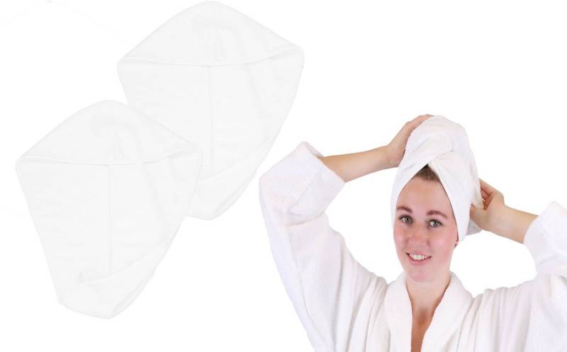 Betz Turban-Tuch 2er Pack mit Knopf BERLIN Kopfhandtuch Haarturban von Betz