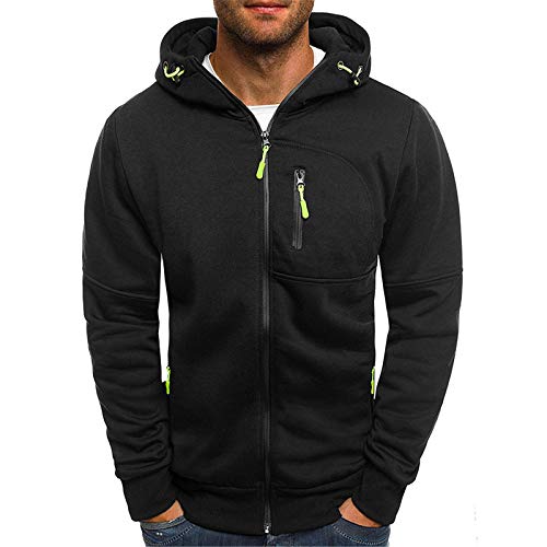 Beudylihy Herren Zipper Kapuzenpullover Sweatjacke Pullover Hoodie Sweatshirt Mens Workwear Flexible Hoodies Comfortable Soft Hoody Casual Long Sleeves Top with Zip Herren-Jacke von Beudylihy