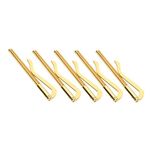 5pcs 85mm Feder Geld Clip -Bar, Feder Metall Money Clip Einsatzstange Ersatz für Biflold Wallet Leder Brieftasche (Gold) von Beufee