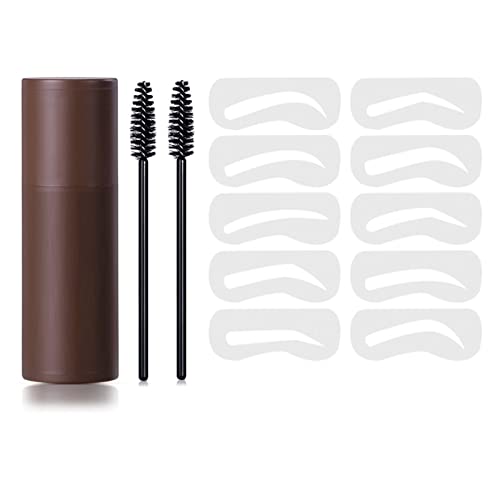 Eyebrow Stamp Schablone Kit, dauerhafte Augenrow -Make -up -Pulver -Frauen -Make -up -Werkzeuge mit 10 wiederverwendbaren Augenbrauenschablonen und 2 Pinsel für Anfänger (Braun) von Beufee