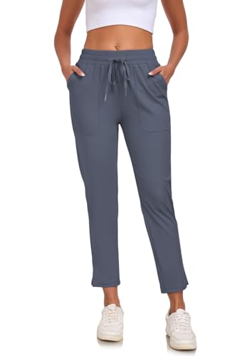 Beuwltpa Jogginghose Damen mit Taschen Leicht Sporthose Atmungsaktiv Freizeithose Lang Sweatpants für Golf,Fitness,Lauf,Lounge von Beuwltpa