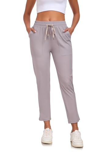 Beuwltpa Jogginghose Damen mit Taschen Leicht Sporthose Atmungsaktiv Freizeithose Lang Sweatpants für Golf,Fitness,Lauf,Lounge von Beuwltpa